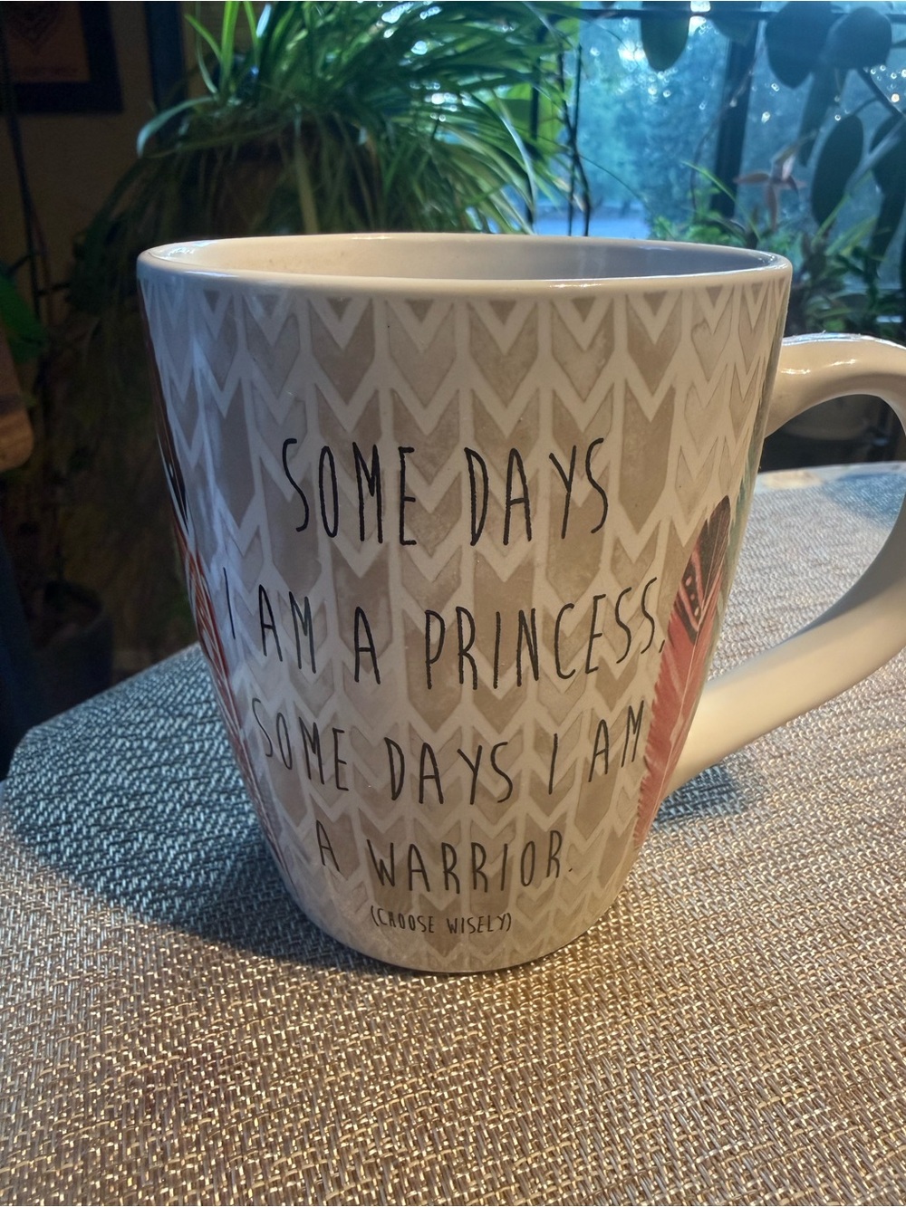 Boston Warehouse Princess Warrior Boho Feather Coffee Mug